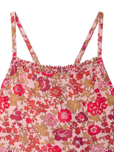 Bonpoint Kids' Laika One-piece Swimsuit With Flowers In Liberty Fabric In Multi