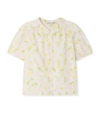 Bonpoint Kids' Cotton Adele Blouse In Green