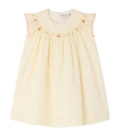 Bonpoint Kids'  Cotton Amantine Dress In Ivory