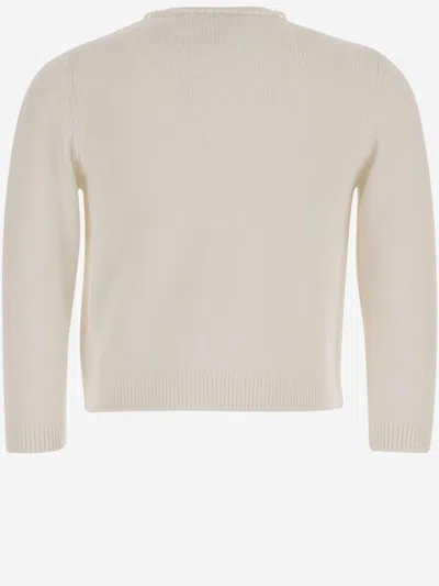 Bonpoint Cotton And Cashmere Cardigan In Cream