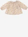 Bonpoint Cotton Blend Blouse With Floral Pattern In Red