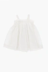 Bonpoint Cotton Blend Flared Dress With Bloomer In White