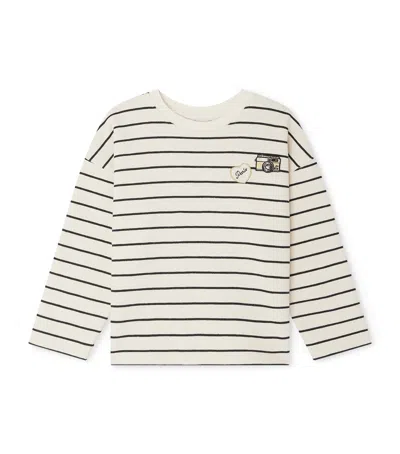 BONPOINT COTTON-BLEND STRIPE SWEATSHIRT
