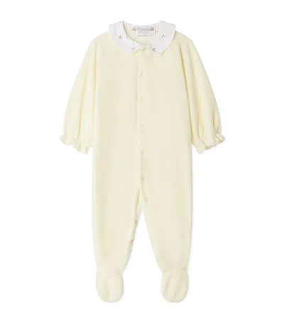 Bonpoint Kids' Cotton-blend Tintina Sleepsuit In Yellow