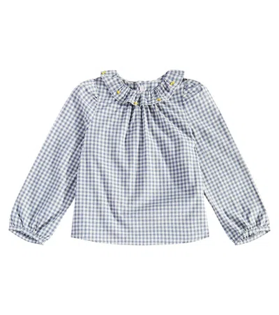 Bonpoint Kids' Cotton Blouse In Gray