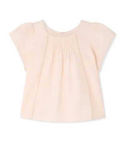 Bonpoint Kids' Cotton Blouse In Pink