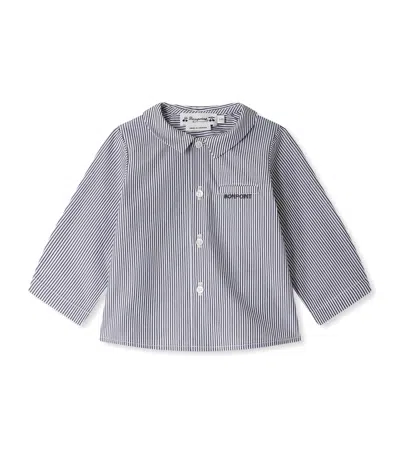 Bonpoint Kids' Cotton Boubou Stripe Shirt In Blue