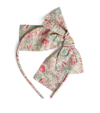 Bonpoint Kids'  Cotton Bow Headband In Pink
