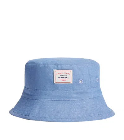 Bonpoint Kids'  Cotton Bucket Hat In Blue