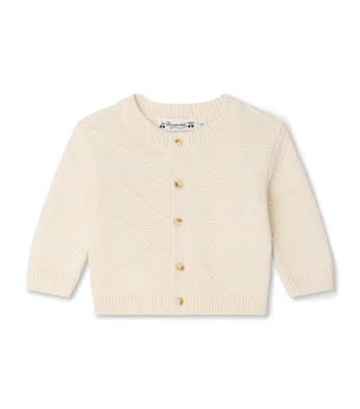 Bonpoint Kids' Cotton-cashmere Louni Cardigan In Neutral