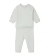 Bonpoint Cotton-cashmere Top And Trousers Set In White