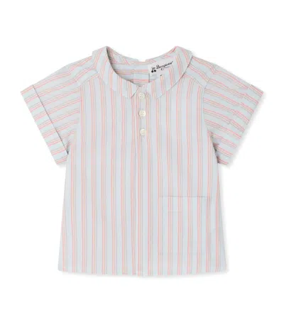 Bonpoint Kids'  Cotton Check Shirt In Blue