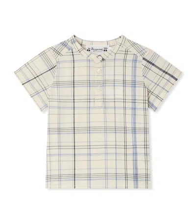 Bonpoint Kids'  Cotton Check Shirt In Blue