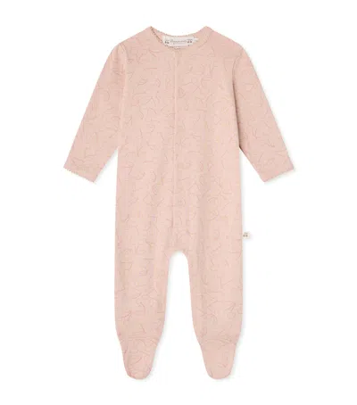 Bonpoint Cotton Cherry Print All-in-one In Pink