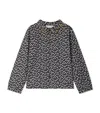 Bonpoint Cotton Cherry Print Blouse In Blue