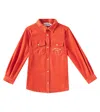 Bonpoint Cotton Corduroy Shirt In Orange
