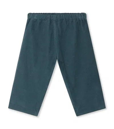 Bonpoint Kids' Cotton Corduroy Trousers In Green