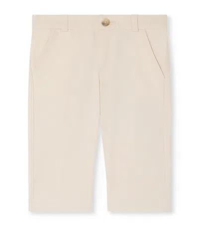 Bonpoint Kids'  Cotton Decibe Trousers In Ivory