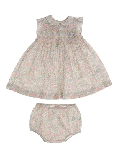 Bonpoint Kids' Cotton Dress Set In Neutral