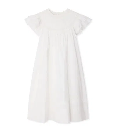 Bonpoint Kids' Cotton Embroidered Dress In White