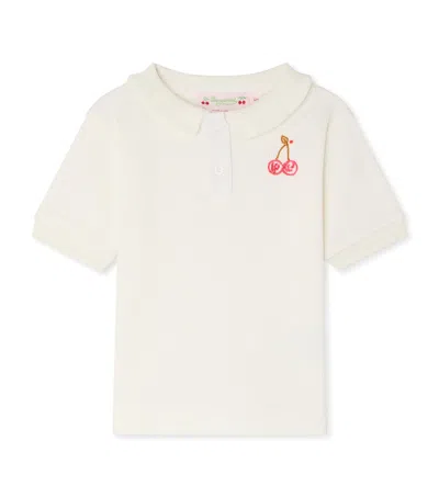 Bonpoint Kids' Collared Short-sleeved Polo Shirt In White
