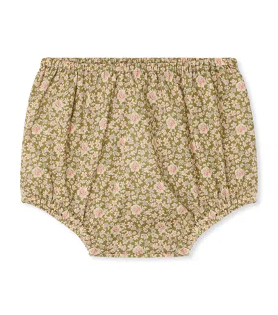 Bonpoint Kids' Cotton Floral Bloomers In Brown