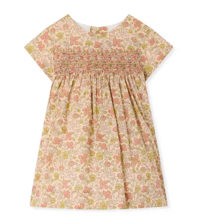 Bonpoint Kids'  Cotton Floral Maruska Dress In Pink