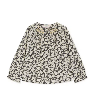 BONPOINT COTTON FLORAL PRINT BLOUSE