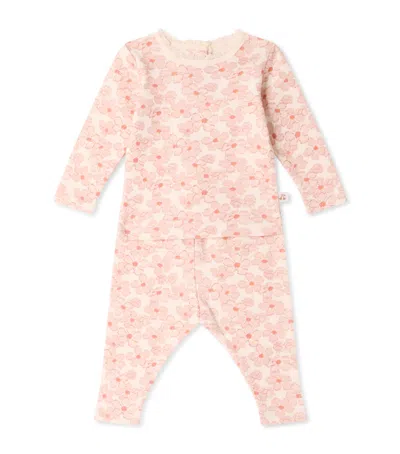Bonpoint Kids'  Cotton Floral Pyjama Set In Pink