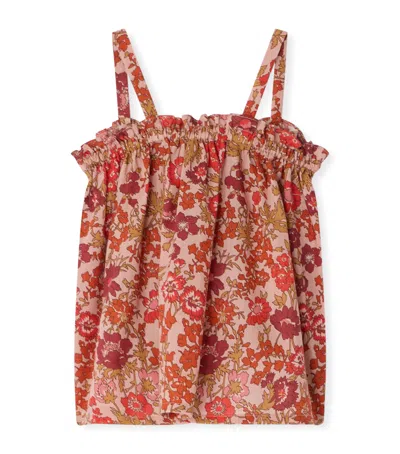 Bonpoint Kids'  Cotton Floral Top In Pink