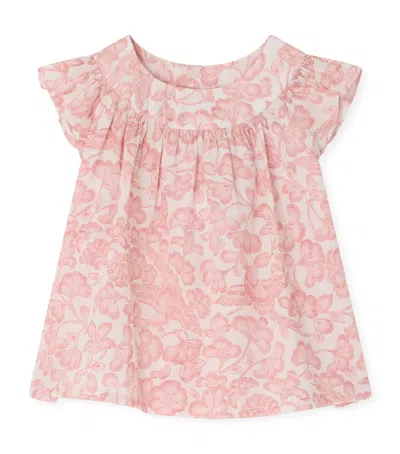 Bonpoint Kids'  Cotton Floral Top In Pink