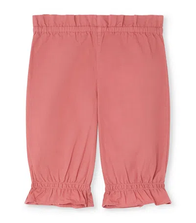 Bonpoint Kids'  Cotton Frill-detail Leggings In Purple