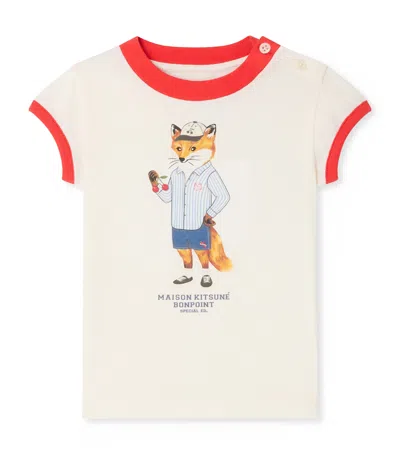 Bonpoint Kids'  Cotton Graphic T-shirt In White