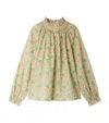 Bonpoint Floral-print Ruffled Blouse In Pink