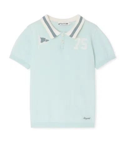 Bonpoint Kids' Cotton Polo Shirt In Blue