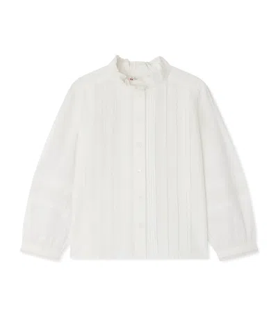 Bonpoint Kids' Cotton Poplin Emelia Blouse In White