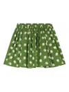 Bonpoint Cotton-print Gathered Skirt In Green