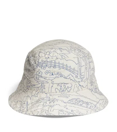 Bonpoint Kids'  Cotton Printed Bucket Hat In Navy