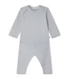 Bonpoint Cotton Printed Pyjama Set In Gray