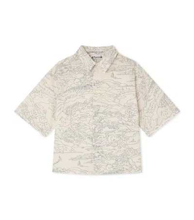 Bonpoint Kids' Erian Printed Shirt In Gray