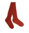Bonpoint Cotton Ribbed Socks In Burgundy