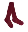 Bonpoint Cotton Ribbed Socks In Red