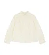 Bonpoint Ruffled Cherry-patterned Blouse In White