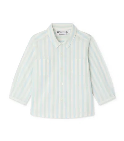Bonpoint Kids'  Cotton Stripe Lawson Shirt In Gray