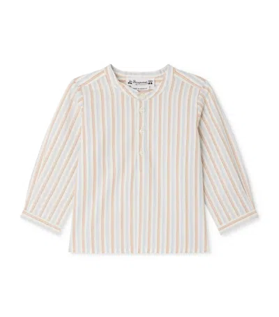 Bonpoint Kids'  Cotton Stripe Shirt In Neutral