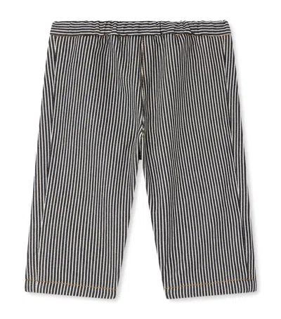 Bonpoint Kids'  Cotton Striped Dandy Trousers In Black