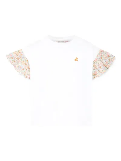 Bonpoint Kids' Cotton T-shirt In Weiss
