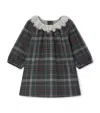 Bonpoint Cotton Tartan Dress In Brown