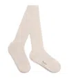 Bonpoint Thomina Ribbed Cotton Tights In Neutral