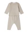 Bonpoint Cotton Timi T-shirt And Leggings Set In Gray